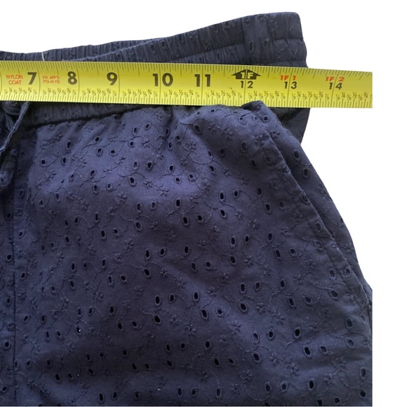 J. Crew Eyelet Women’s Pants XXS Size 27 Navy Blue Drawstring Casual 100% Cotton - Picture 8 of 8